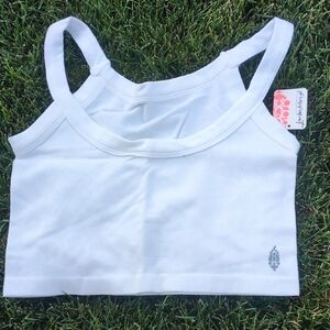 Free People White Crop Top